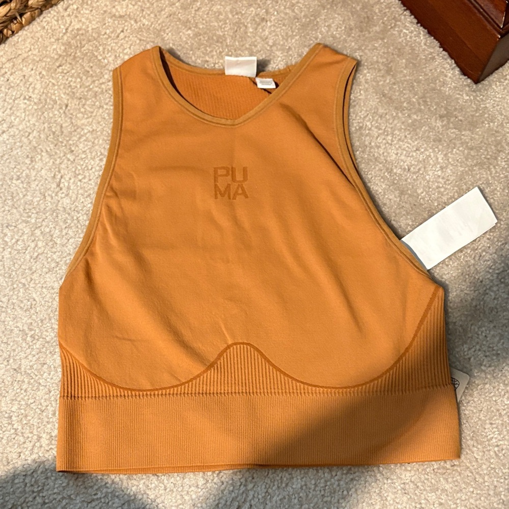 Puma Rust-Orange Cropped Athletic Tank